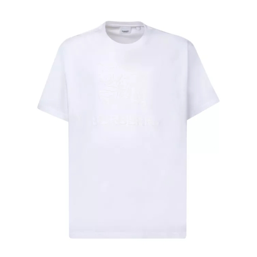 Burberry Signature Embossed Logo White Cotton T-Shirt White T-shirts