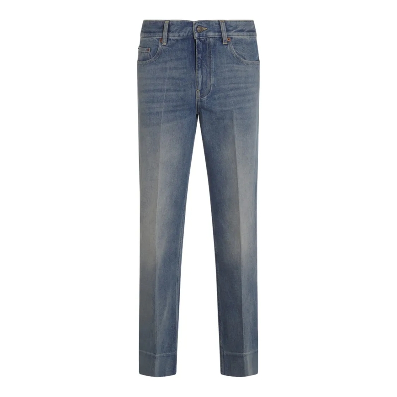 Valentino Garavani Jeans Classic Straight-Leg Jeans With Mid-Rise Waist Grey