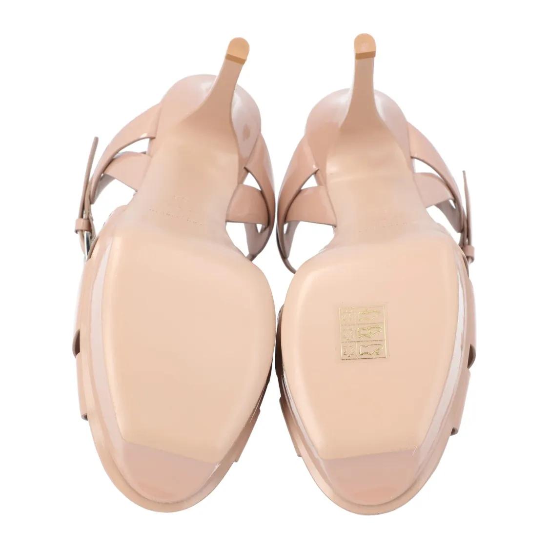 Thumbnail - Saint Laurent Sandalen - Tribute Platform Sandals Beige - Gr. 39 (EU) - in Beige - für Damen