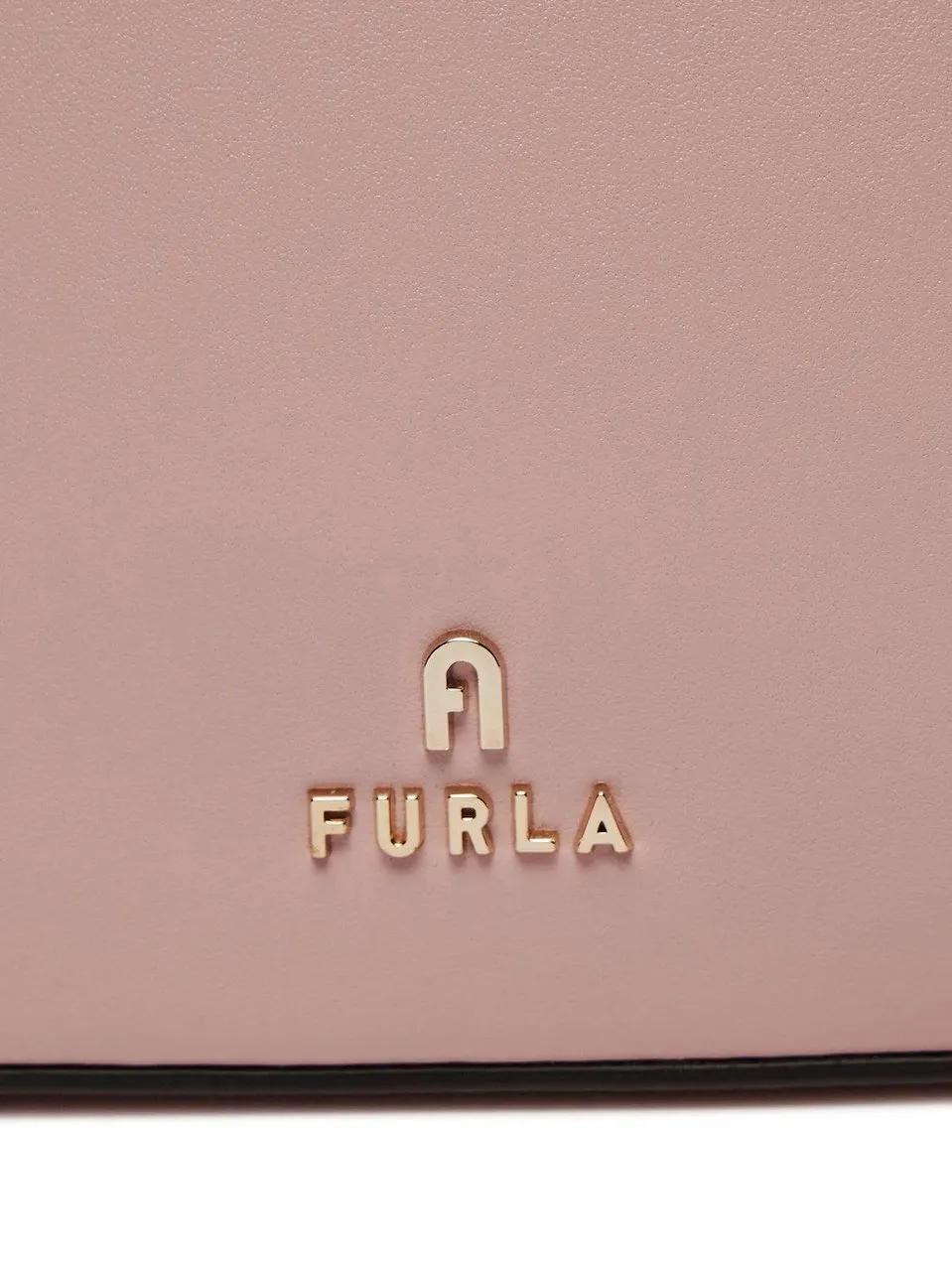 Thumbnail - Furla Crossbody Bags - Camelia Logo Plaque Mini Crossbody Bag - Gr. unisize - in Gold - für Damen