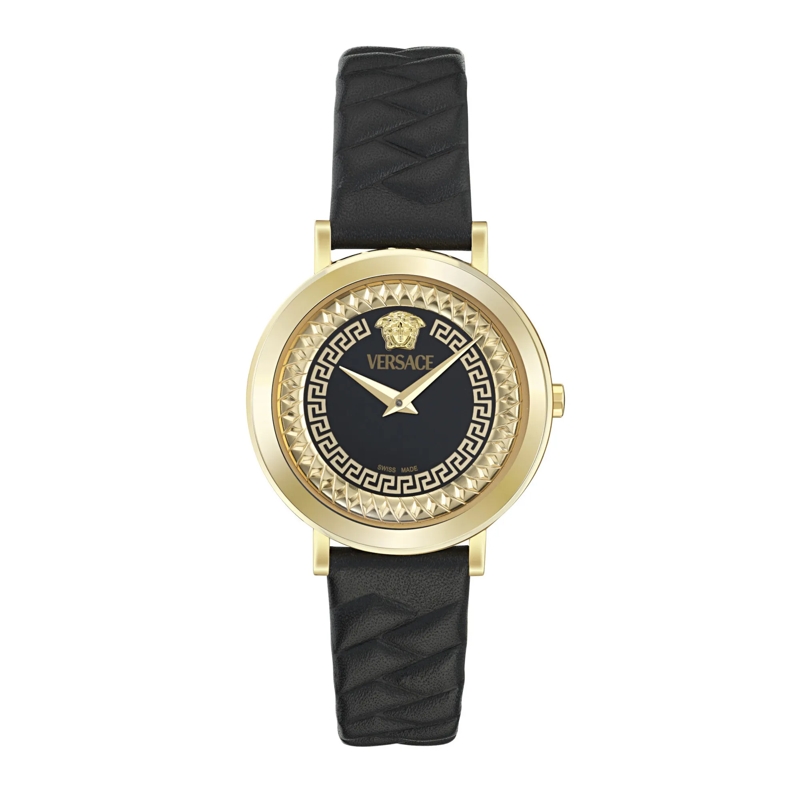 Versace Quarzuhr Quarz-Analoguhr Versace Delphinus schwarz