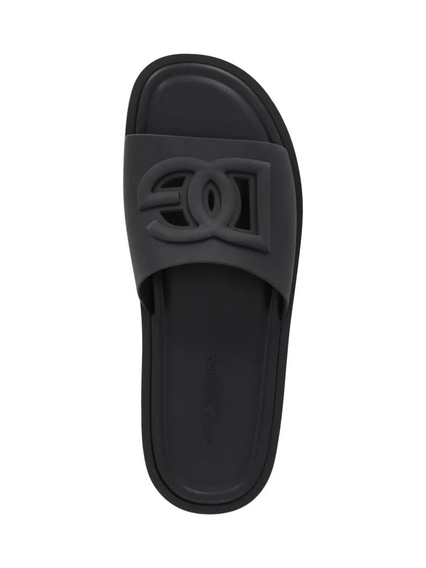 Thumbnail - Dolce&Gabbana Loafer - Slide Sandals "Beachwear" – Black - Gr. 41 (EU) - in Schwarz - für Damen