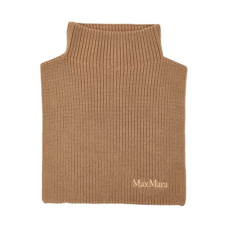 Max Mara Écharpe légère Orsola Wool Ribbed Neckwarmer Neutrals