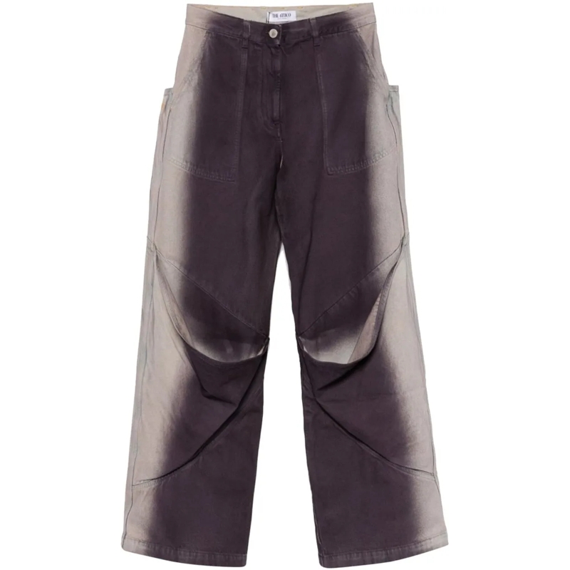 The Attico  Long Pant Purple/white weiß