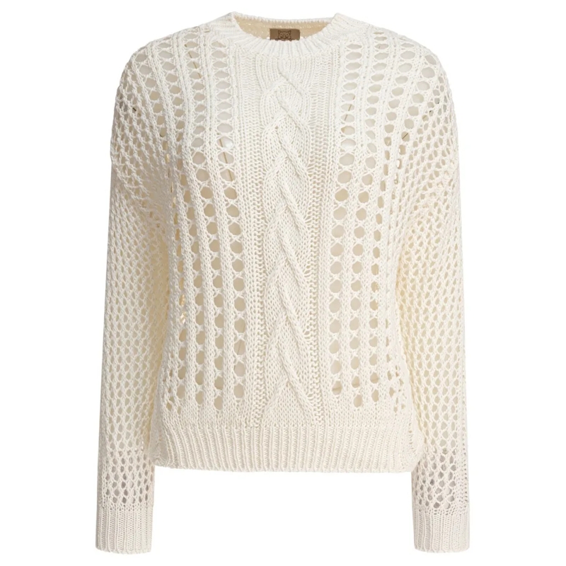 Rakki' Pull Intricate Open-Knit Sweater Neutrals