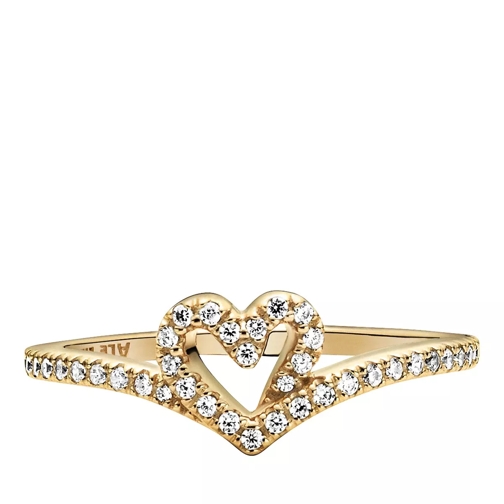 Pandora Ring Timeless Wishbone Funkelndes Herz Ring 14k Gold-plated unique metal blend (Image 2)