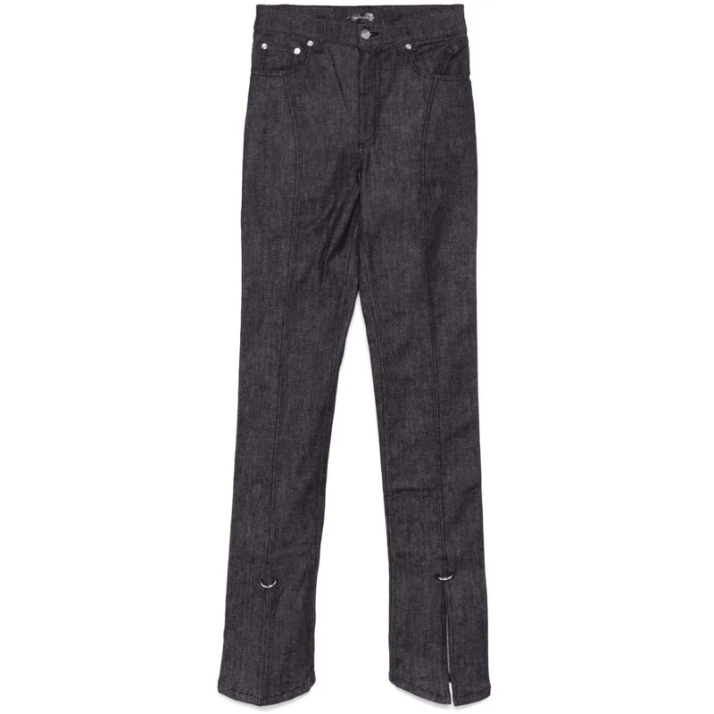 Mugler Jeans mit geradem Bein Jeans Raw Blue blau