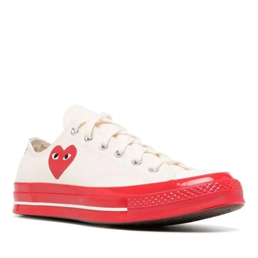 Comme des Garcons Low-Top Sneaker Comme Des Gar�ons Play X Converse Chuck 70 Sneaker weiß