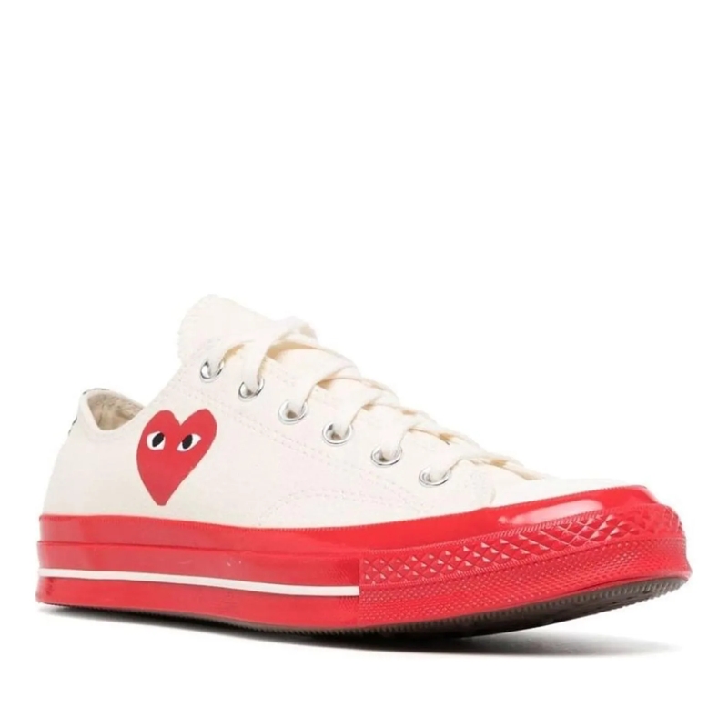 Comme des Garcons Low-Top-Sneaker Comme Des Garcons Play X Converse Chuck 70 Sneaker weiß (Image 2)