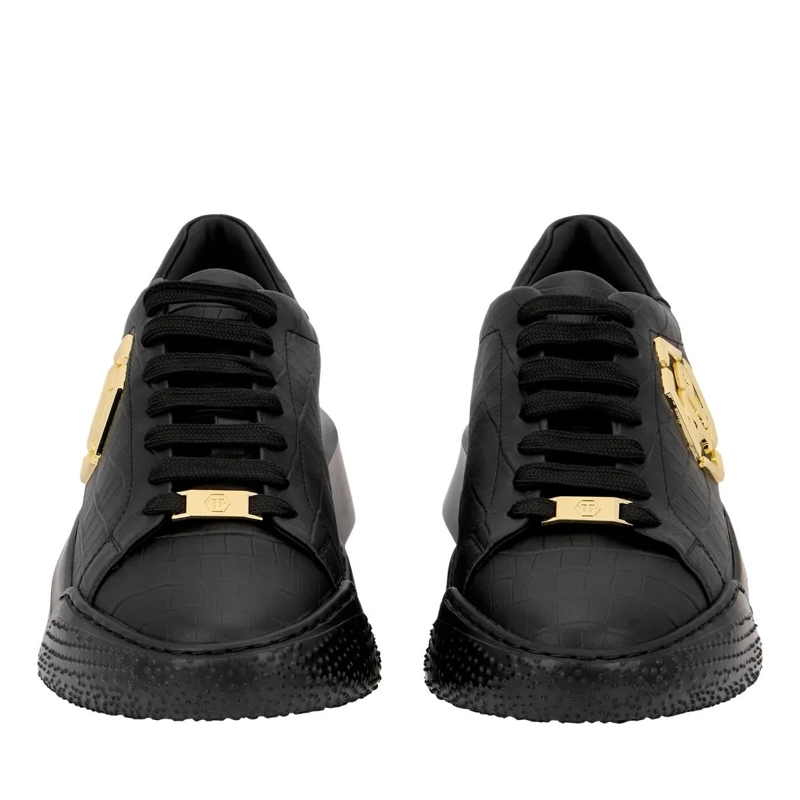 Philipp Plein Low-Top-Sneaker Läufer Godzilla Crocco Geprägt schwarz(Image 4)