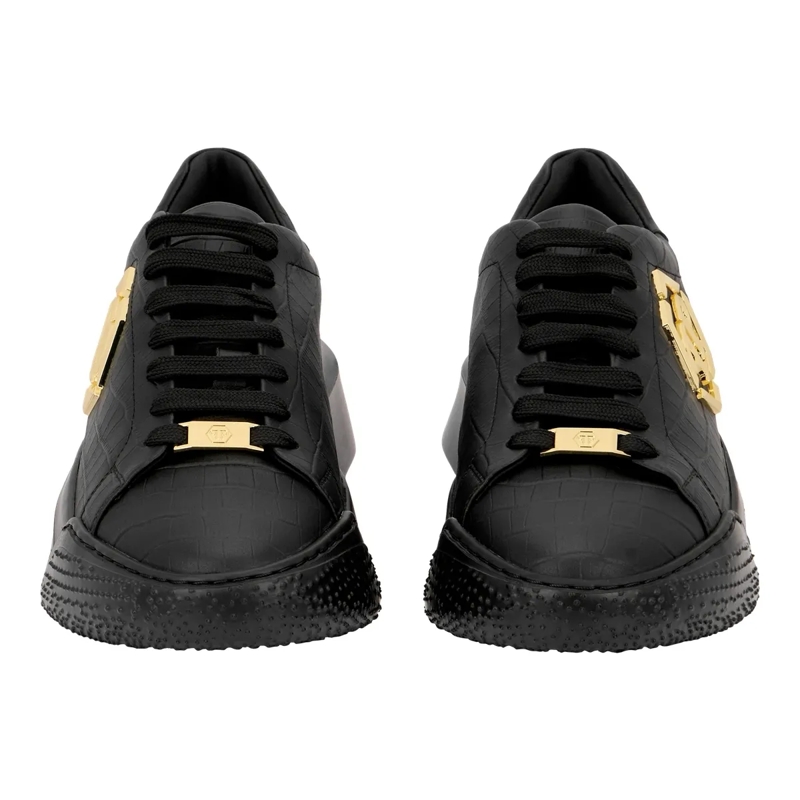 Philipp Plein Low-Top-Sneaker Läufer Godzilla Crocco Geprägt schwarz(Image 2)