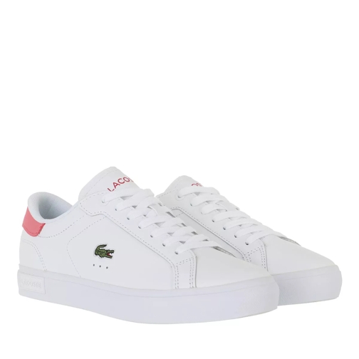 Lacoste Powercourt     White Dark Pink Low-Top Sneaker