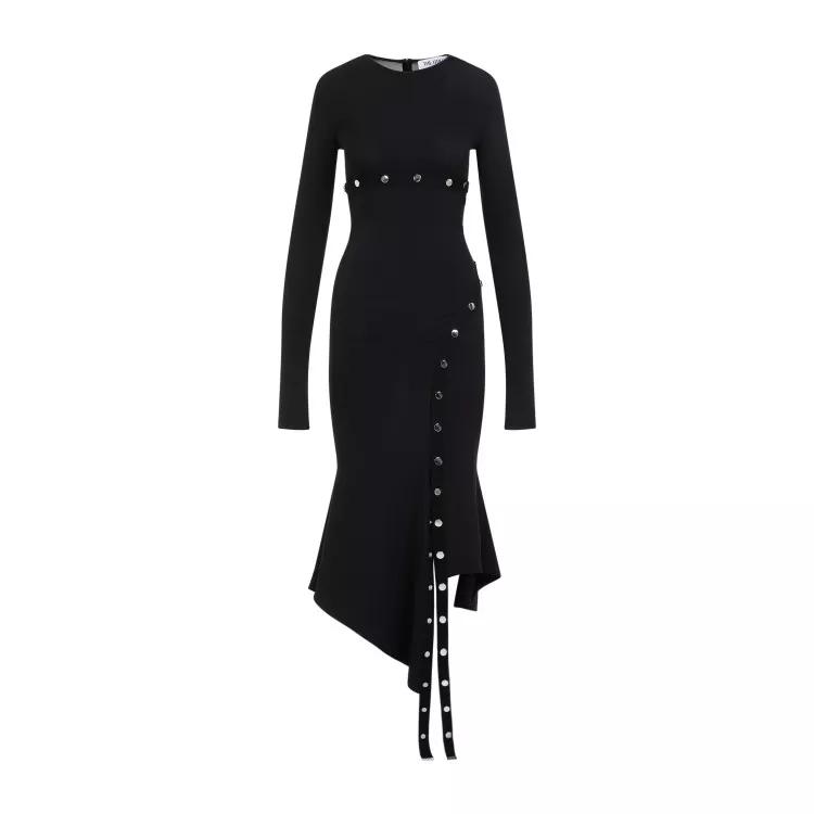 The Attico - Black Midi Dress - Größe 38 - black