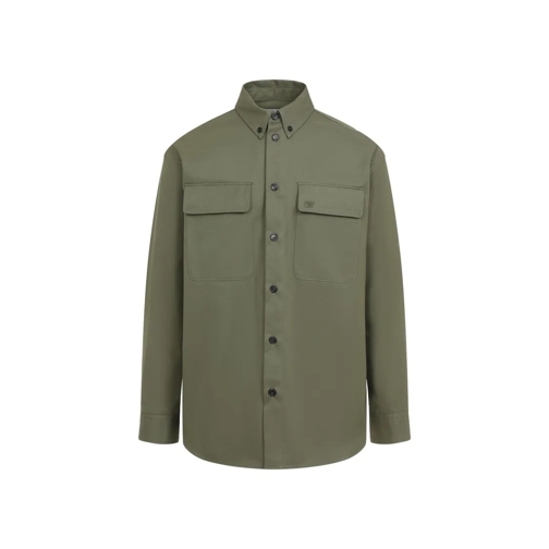 Off-White Hemden Ow Military Green Cotton Shirt Green