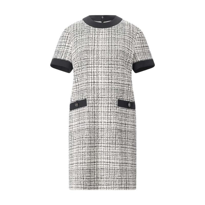 Valentino Garavani Minikleid Midikleid aus Schurwolle-Seiden-Mix weiß