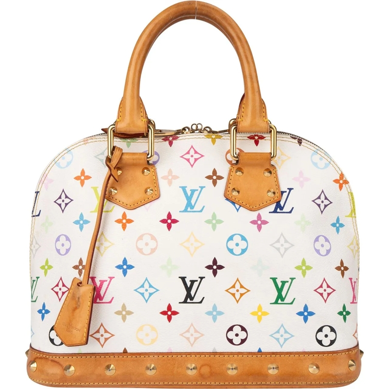 Louis Vuitton Tote Louis Vuitton Murakami Multicolor Alma PM Handbag weiß