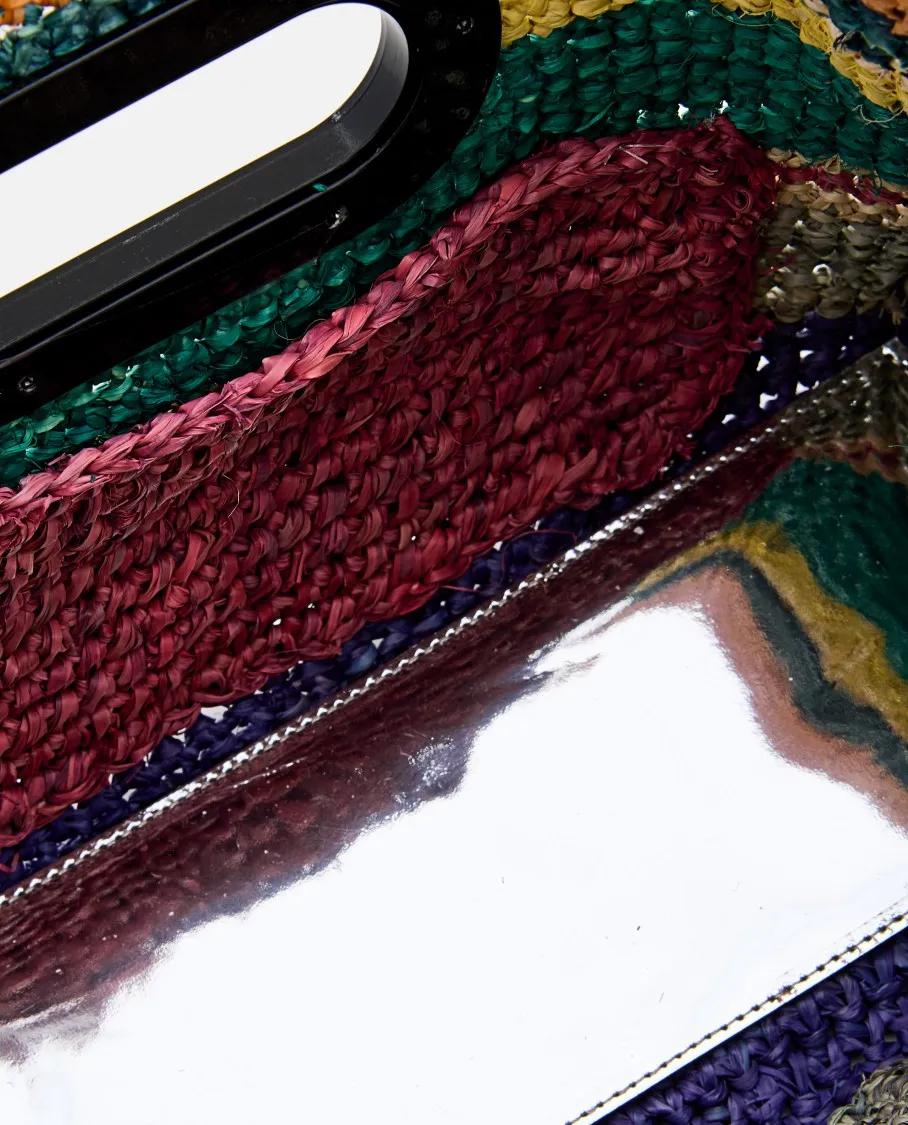 Sacai Shoppers & Totes Raffia Shopper Bag in meerkleurig