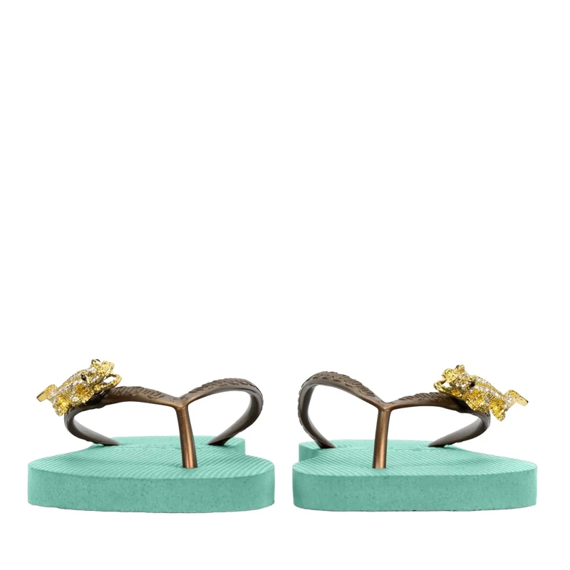 UZURII Flip Flops Zehentrenner Gold Crocodile Switch mint(Image 7)