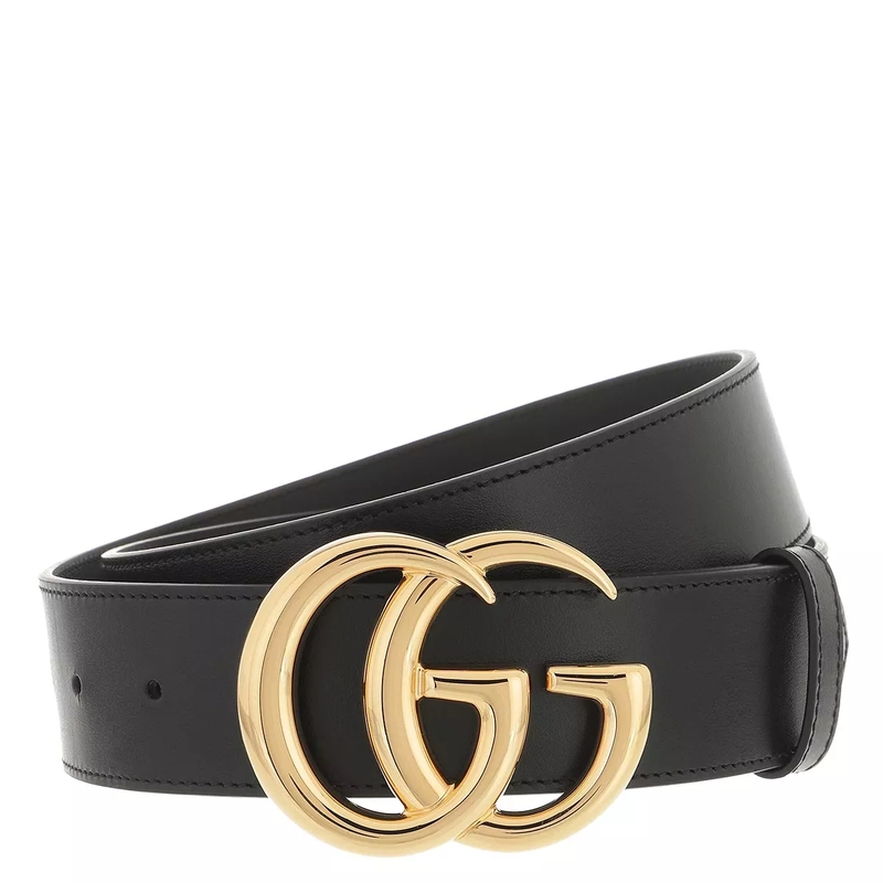 Gucci Ledergürtel GG Marmont Gürtel Schwarz