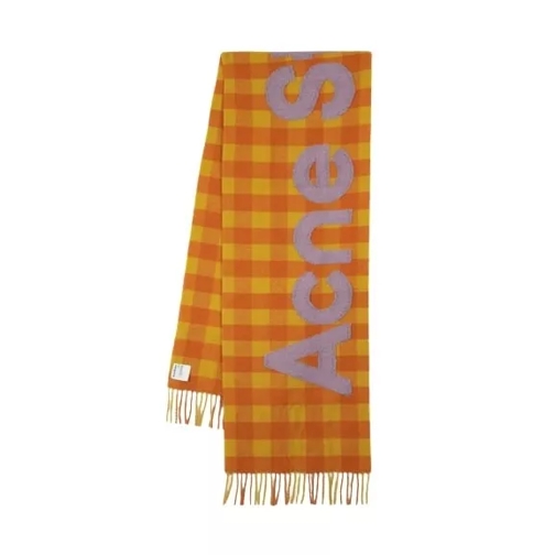 Acne Studios Veda Scarf - Wool - Orange/Purple Orange 