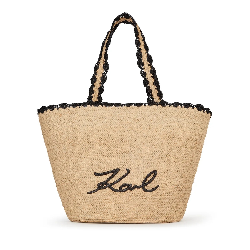 Karl Lagerfeld Shopper K/Signature Strandtasche mit Muscheldesign beige