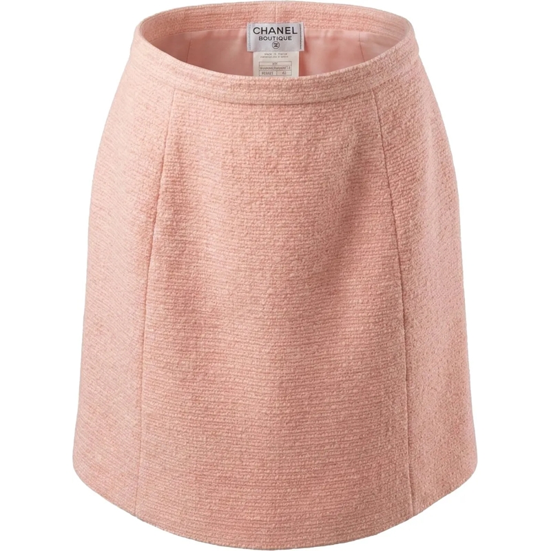 Chanel Midirock Chanel Pink Tweed Skirt (DE38 / FR40) rot