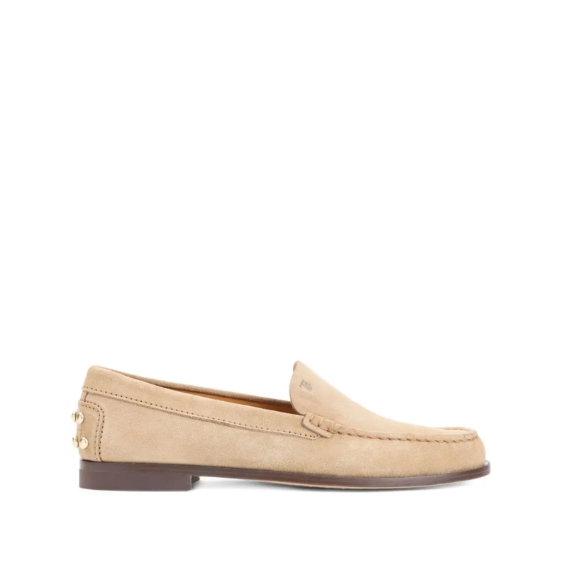 Tod's Ballerinas Beige Slip-On Flats With Metallic Accents Neutrals
