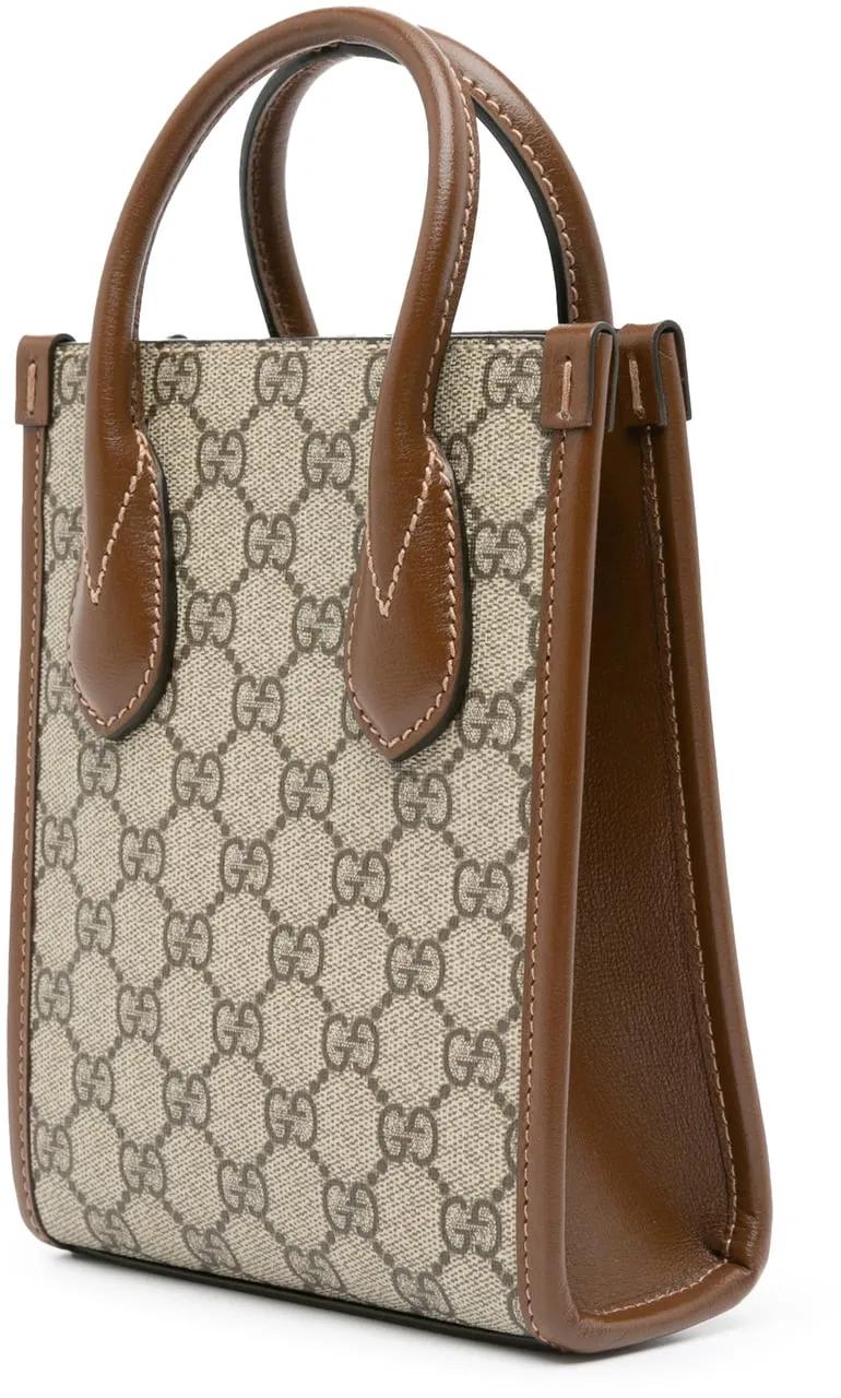 Gucci Hobo bags 2016-2024 Mini GG Supreme Interlocking G Satchel in bruin