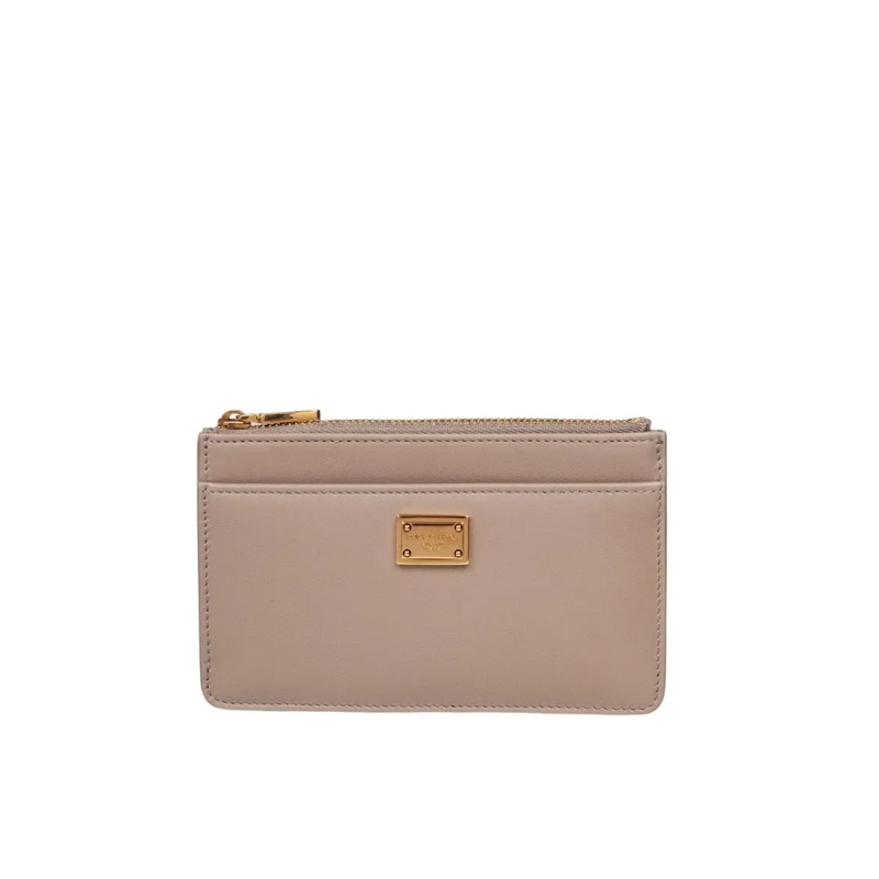 Dolce&Gabbana Geldbörse Plonge Leather Card Holder Taupe Pink