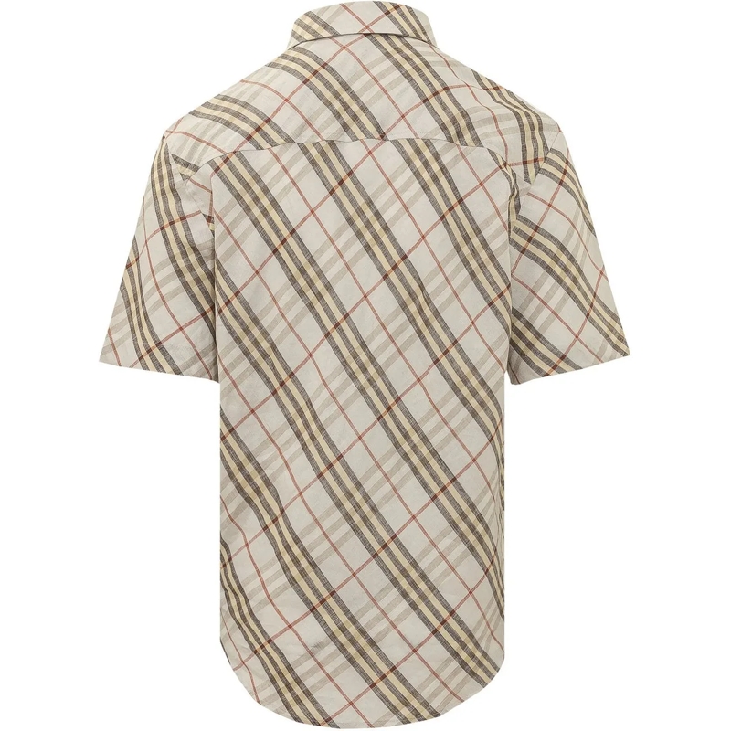 Burberry Legeres Oberteil Camicia Roland a Quadri con Tasca weiß(Image 2)