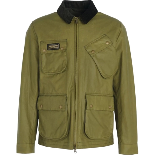 Barbour Donzen jassen Veste Sefton Wax col velour vert olive MVX2298 OL3 grün