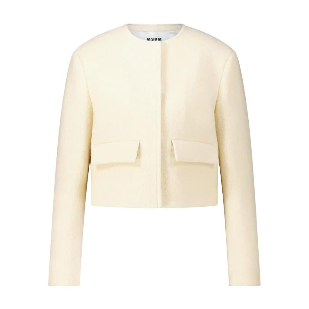 MSGM - Tweed Blazer - Größe 38 - creme