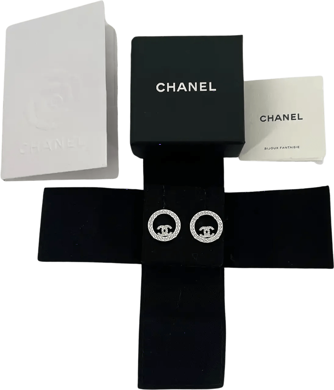 Thumbnail - Chanel Halskette - Chanel classic CC earrings silver - Gr. unisize - in Silber - für Damen