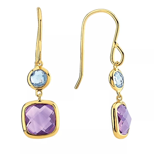Indygo Chance Earrings Topaz Amethyst Yellow Gold Ohrhänger