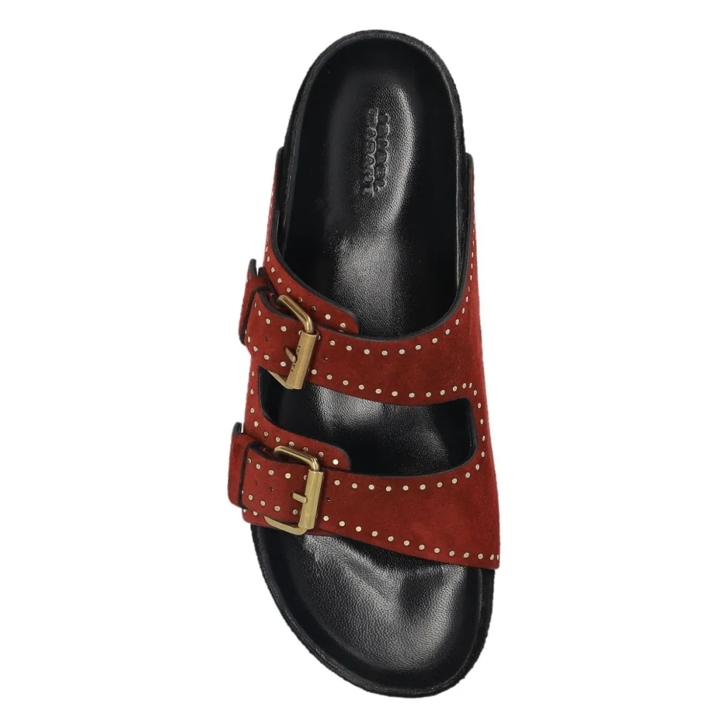 サンダル・ミュール ISABEL MARANT Women Sandals SD0118FAB2B11S 80BY BURGUNDY Red ISABEL MARANT: Heeled sandals woman - Violet | Isabel Marant