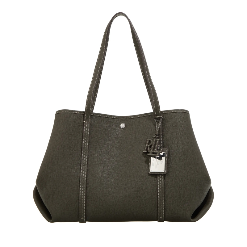 Lauren Ralph Lauren Shopper Emerie Tote Tote Large Dark Olive