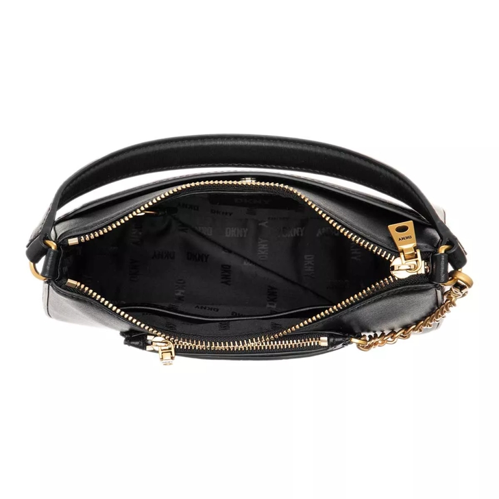 DKNY Simona Demi Crossbody Black Gold Crossbodytas