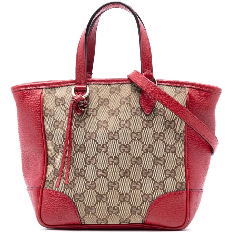 Gucci Schultertasche Small GG Canvas Bree Satchel braun