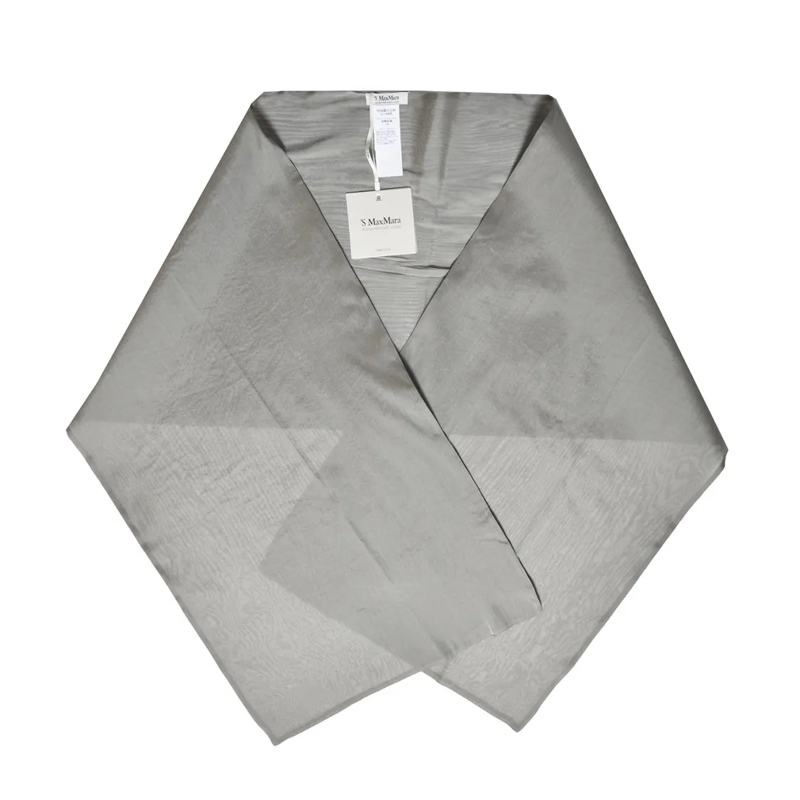 Max Mara Écharpe légère Soft Sheen Scarf With Delicate Pattern Grey