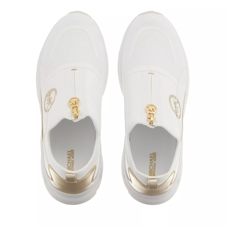 Michael kors white and gold sneakers sale