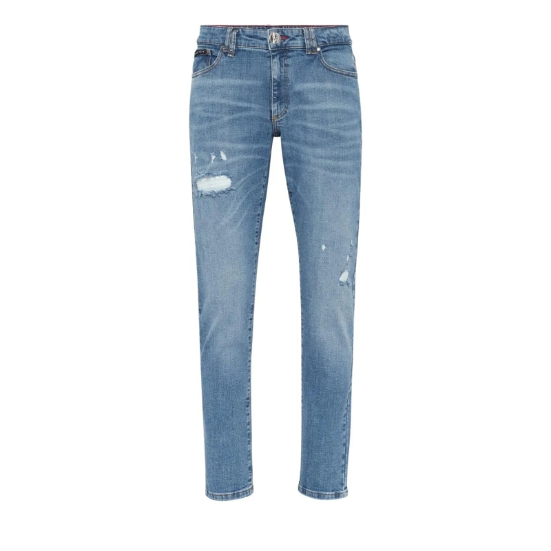Philipp Plein Skinny-Leg-Jeans Schlanke Passform jeansblau