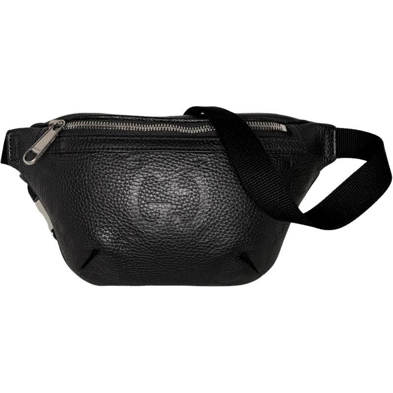 Gucci Gürteltasche Gucci Kleine Gurteltasche mit Jumbo GG Leder Schwa schwarz