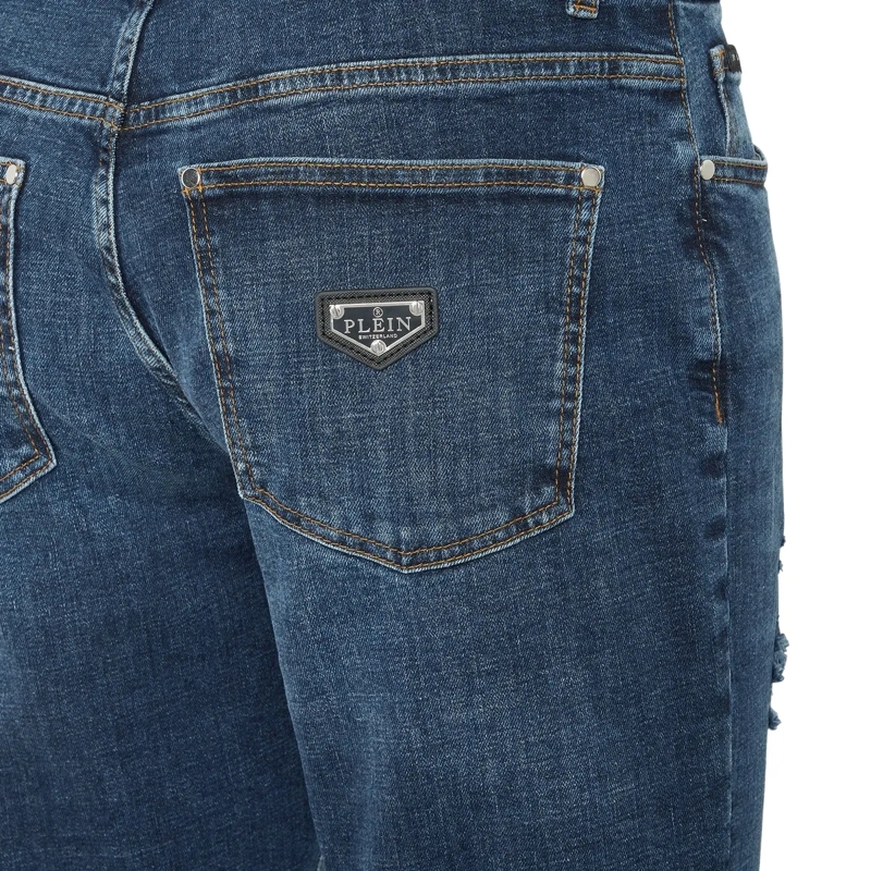 Philipp Plein Skinny-Leg-Jeans Schlanke Passform dunkel-blau(Image 2)