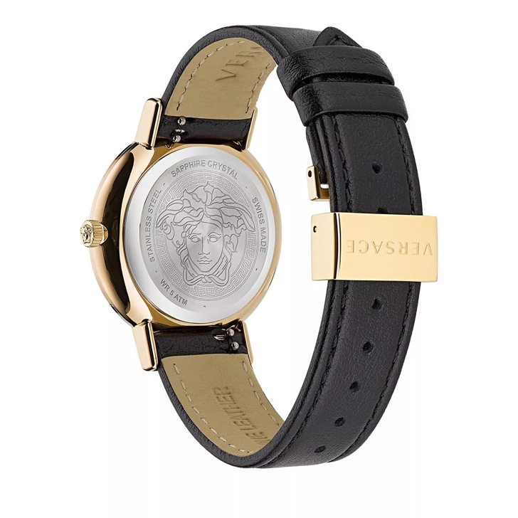 Black and discount gold versace watch