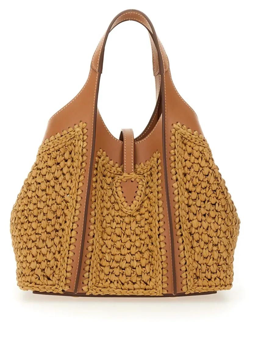 TOD'S Shoppers & Totes "T Timeless" Mini Shopper Bag in bruin