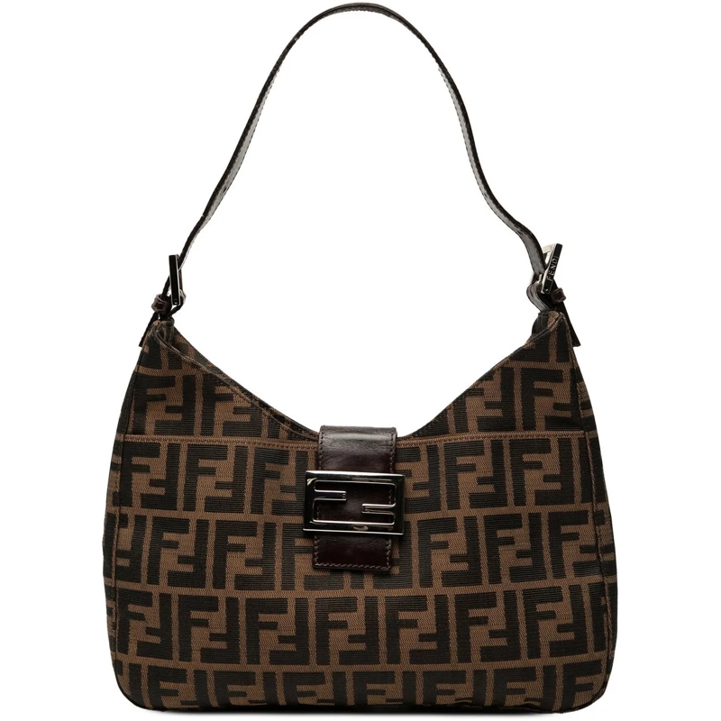 Fendi Schultertasche Zucca Canvas Shoulder Bag braun