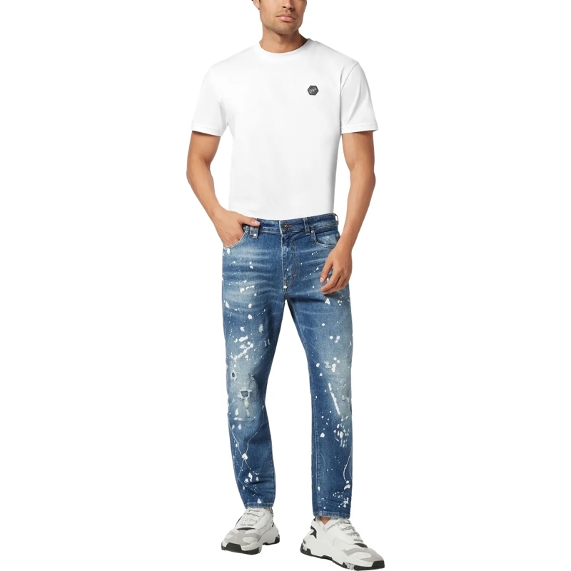 Philipp Plein Cropped-Jeans Detroit Fit jeansblau(Image 4)