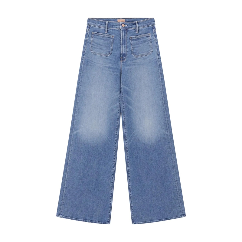 Mother Jeans Wide-Leg Denim Jeans With High Waist Grey(Image 2)