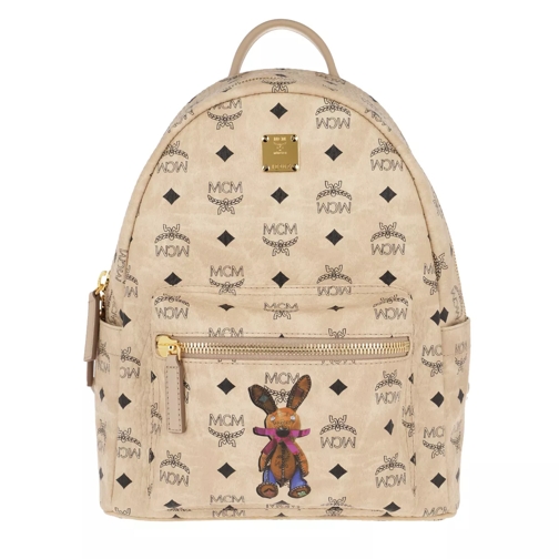 MCM Rabbit Backpack Small Beige Backpack