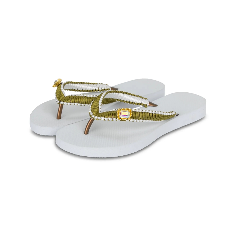 UZURII Flip Flops flip flop Green Macrame Switch weiss(Image 3)